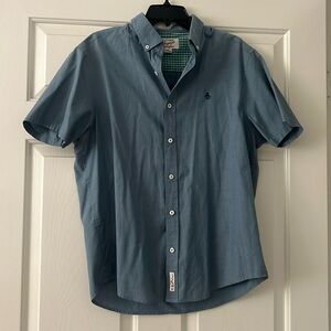 Penguin blue short sleeve button down